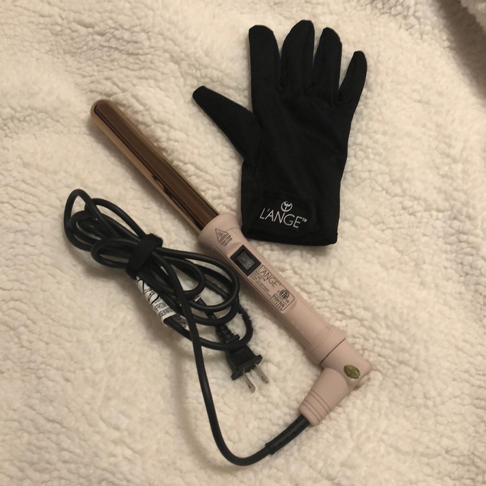 L’ange Ondule 25mm titanium curling wand & glove